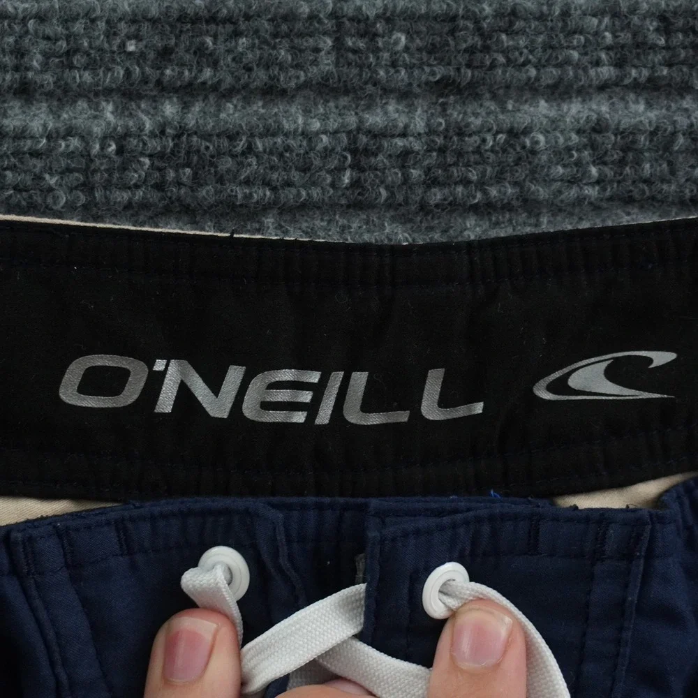 O'Neill Board Shorts Mens 34 Navy Blue Colorblock Embroidered Logo Cargo Pocket
